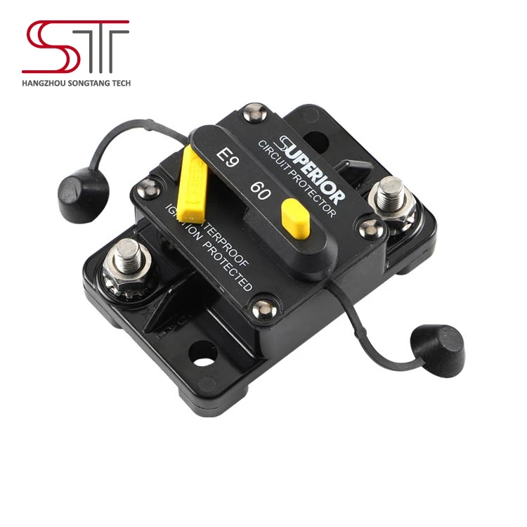 E99 60A Hi-Amp Manual Reset Bimetal Waterproof IP67 Car Dc Circuit Breakers