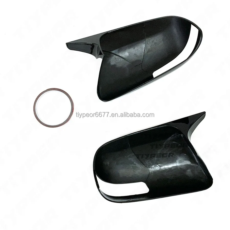 product glossy black side rearview mirror cover for toyota corolla 2007 2013 ox horn carbon fiber cap protector mirror replacement cover-9