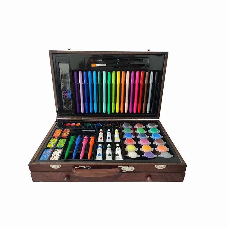 Source Drawing Tool 123pcs Drawing kids Art Set with Wooden Case art sets  professional artist For Kids on m.