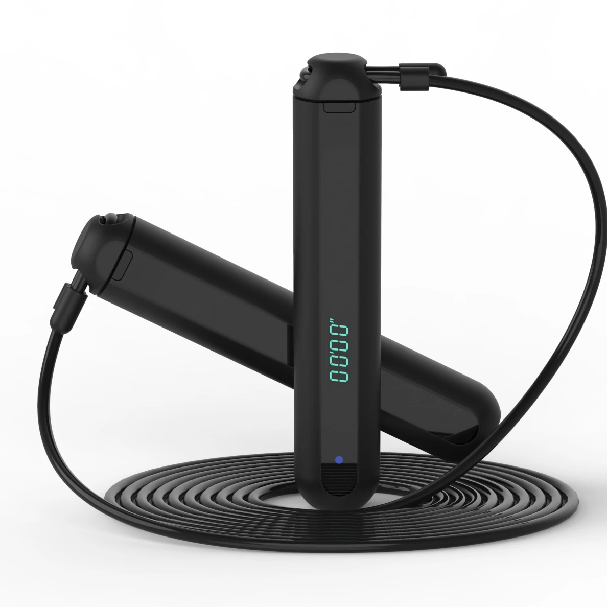 Wireless Digital Fast Cordless PVC Cable Adults Mens  Exercise Black Smart Skipping Jump Rope