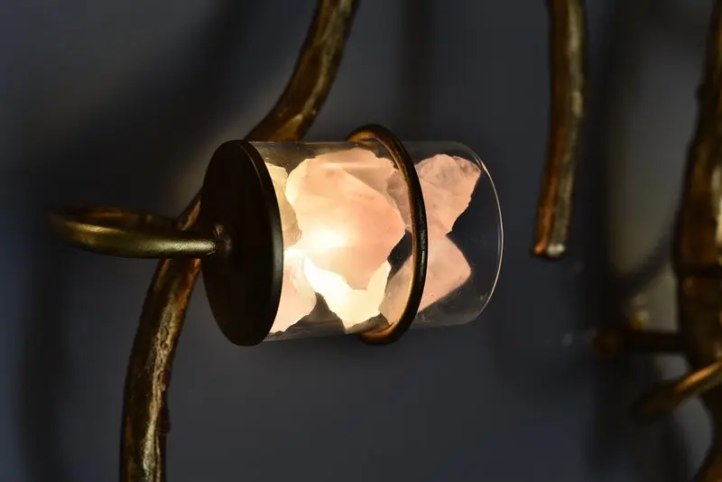Meerosee Antique Copper Light Wall Lights Crystal Meerosee Lighting MD87048