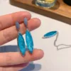 Paran blue ear studs
