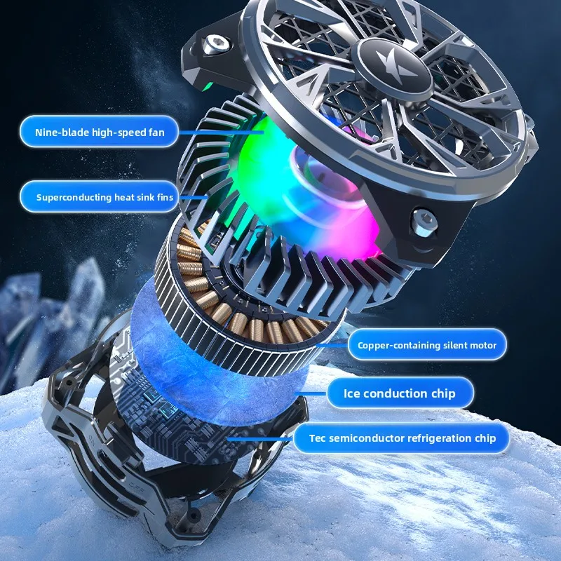Universal Smartphone Cooling Fan with Wired Charging