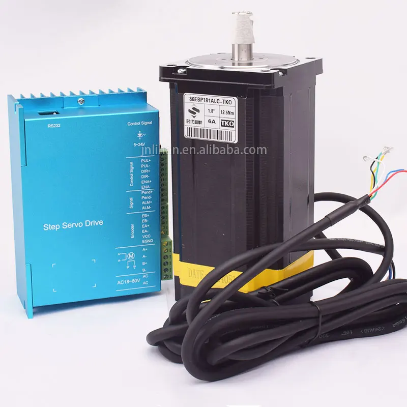 3 Phase Hybrid Nema 34 Closed Loop Stepper Motor with 8A 220V Driver 1 ...