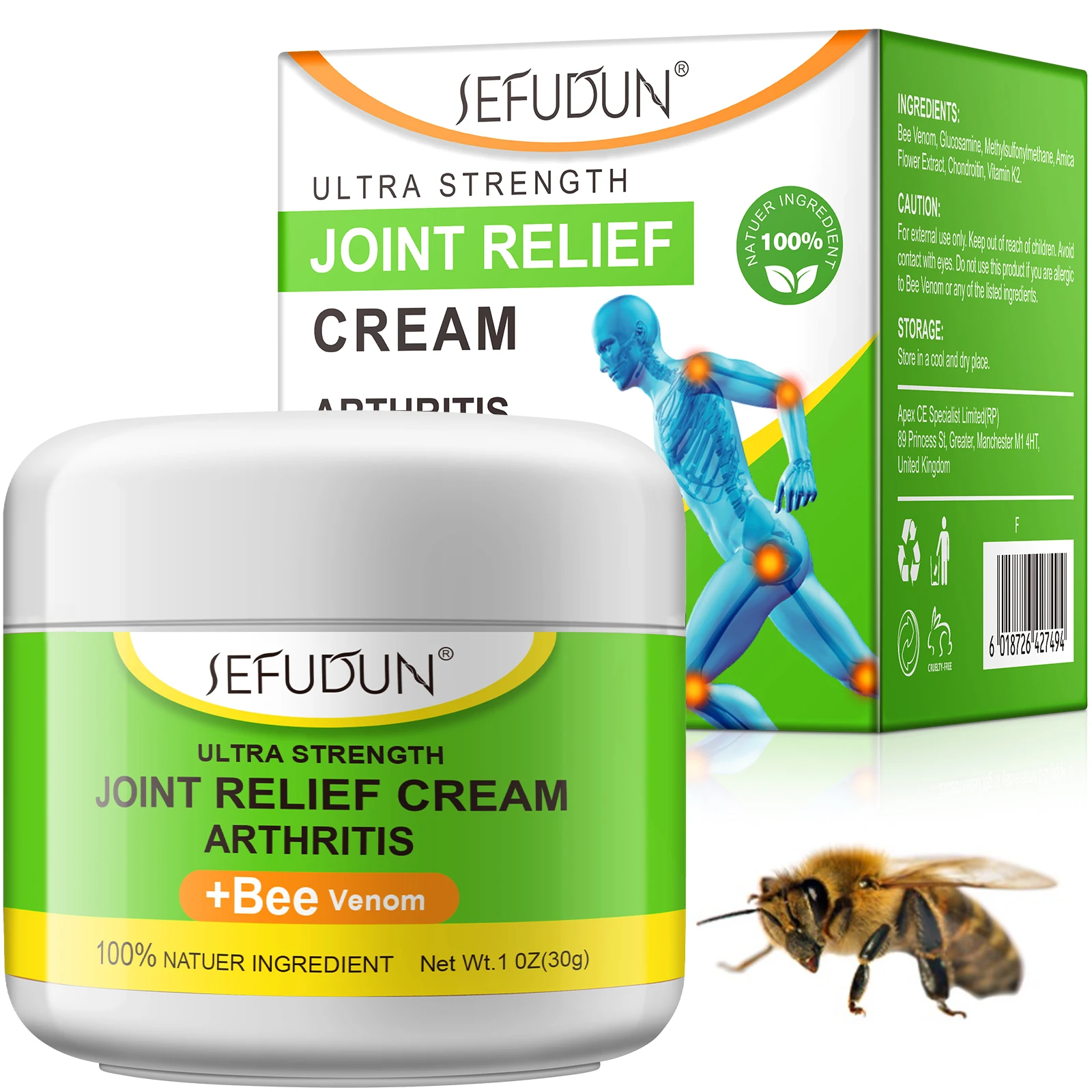 Sefudun Vitamin K2 Bee Venom Fast Acting Massage Deep Gout Neck ...