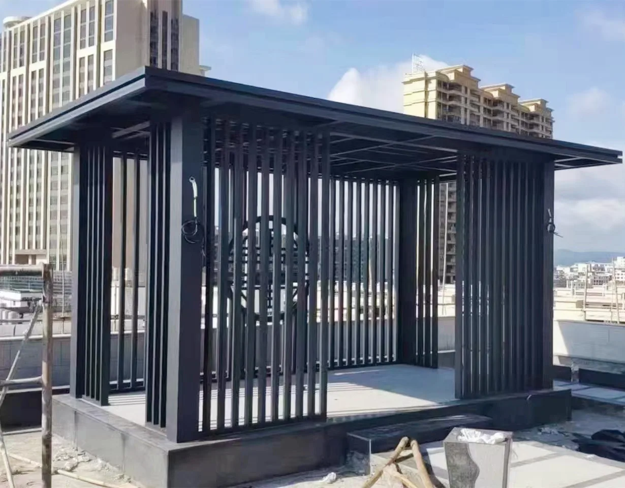 Pavilion Motorized Aluminum Louvers Gazebo Retractable Pergola - Buy ...