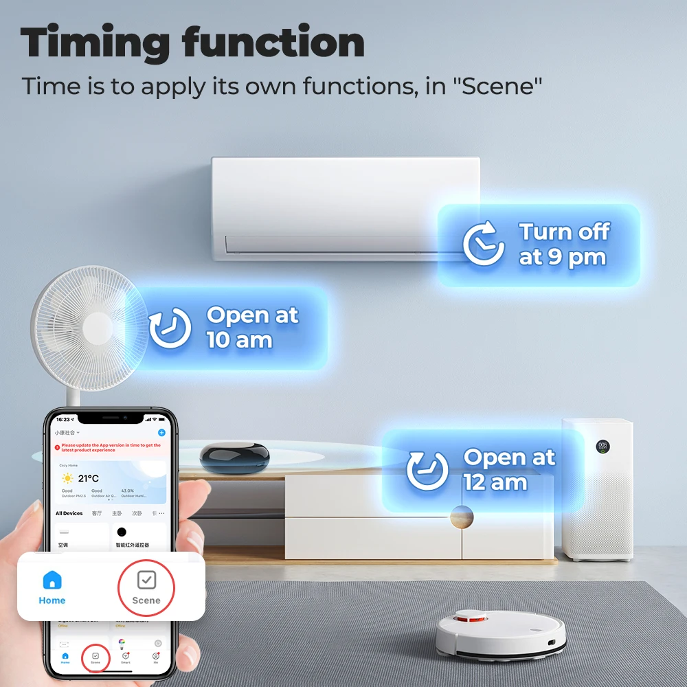 Wi-Fi ИК пульт дистанционного управления Tuya Google Alexa Умный домашний телевизор Кондиционер универсальный