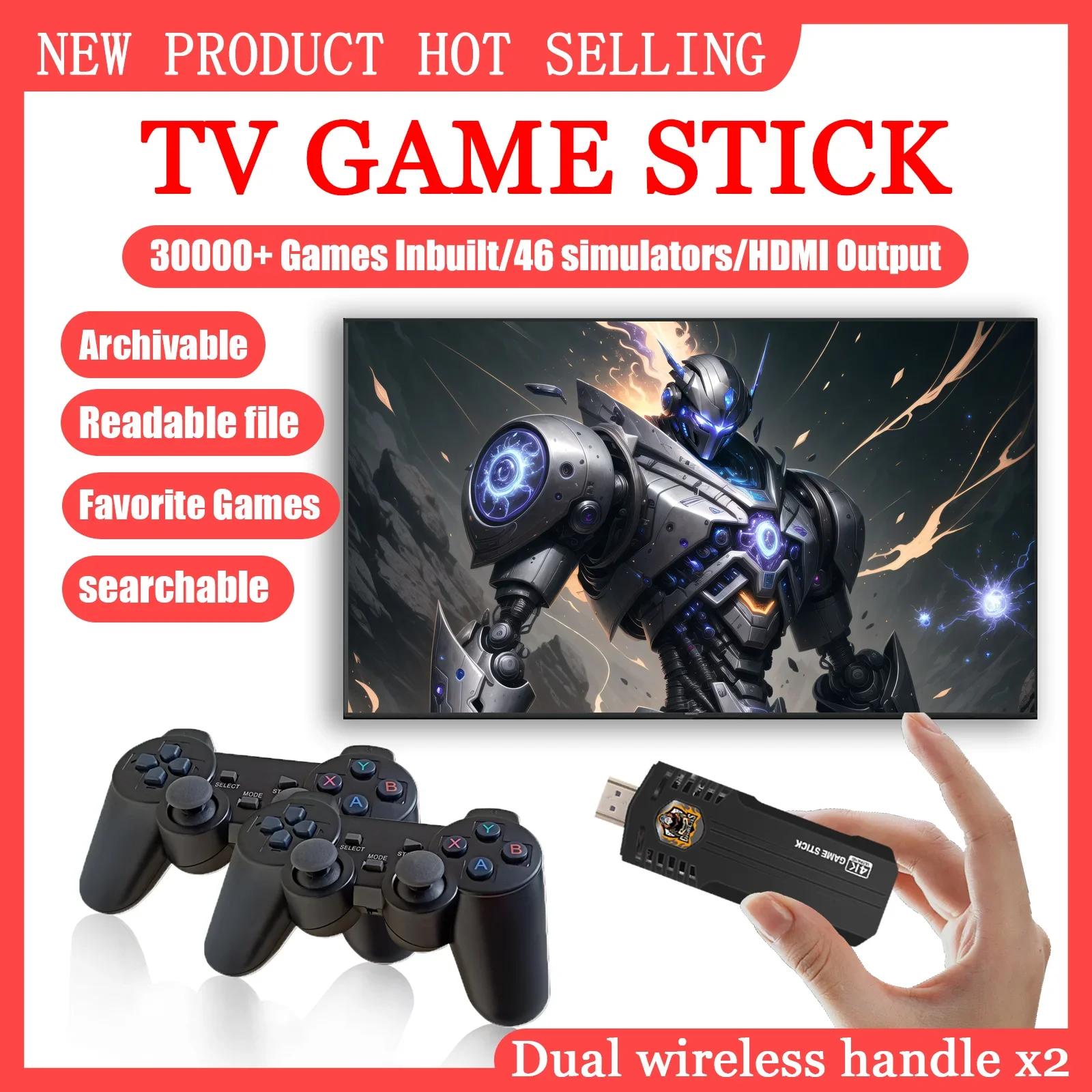 X8 Pro Game Stick 4k Wireless Hd 64gb Retro Classic Video Game Console ...