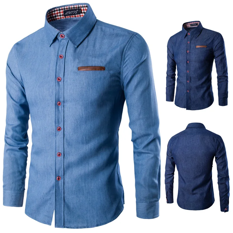 Men's Shirts Man Shirt Solid Color Can Be Customized237_voghion.com