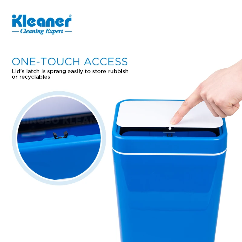 Kleaner Modern Public Rectangular Trash Plastic Medium Garbage Cans