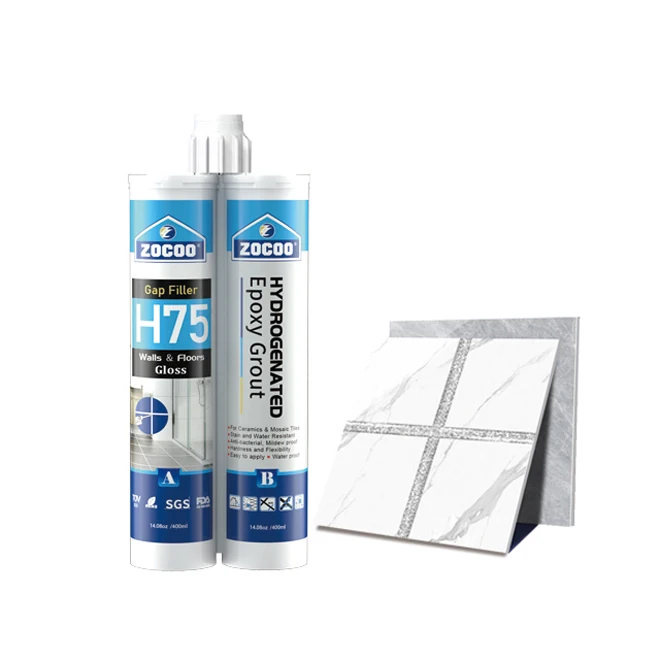 ZOCOO Anti-Yellowing Silica Sand Matte AB Glue Two Component Hydrogenated Mosaic Tile Gap Fill Epoxy Tile Grout Caulk