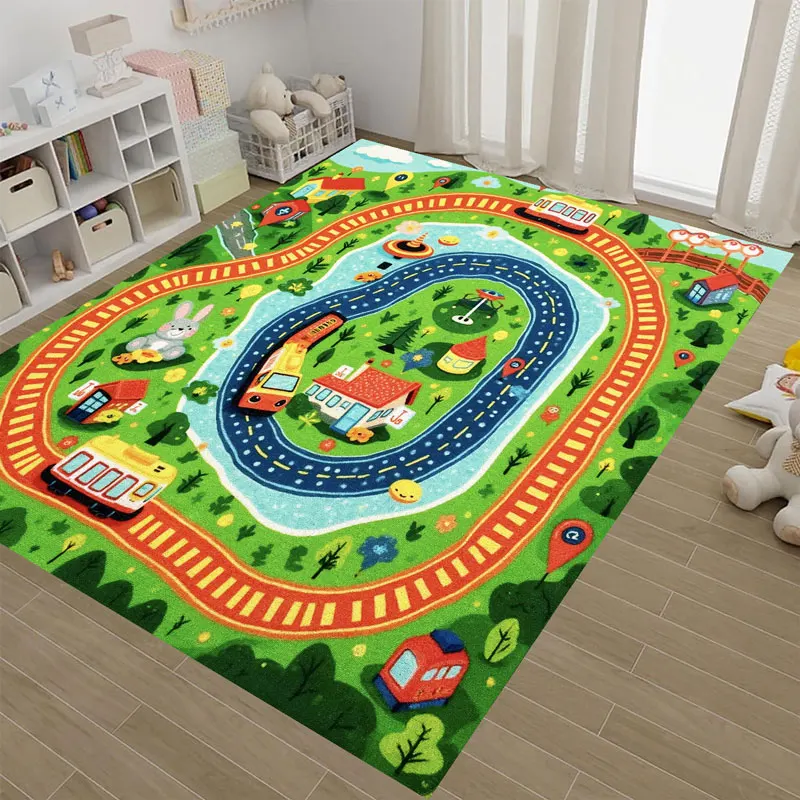 Op maat gemaakte kinderspeelmat pvc schuim dieren baby speelmat vloerkleed kinderkleed