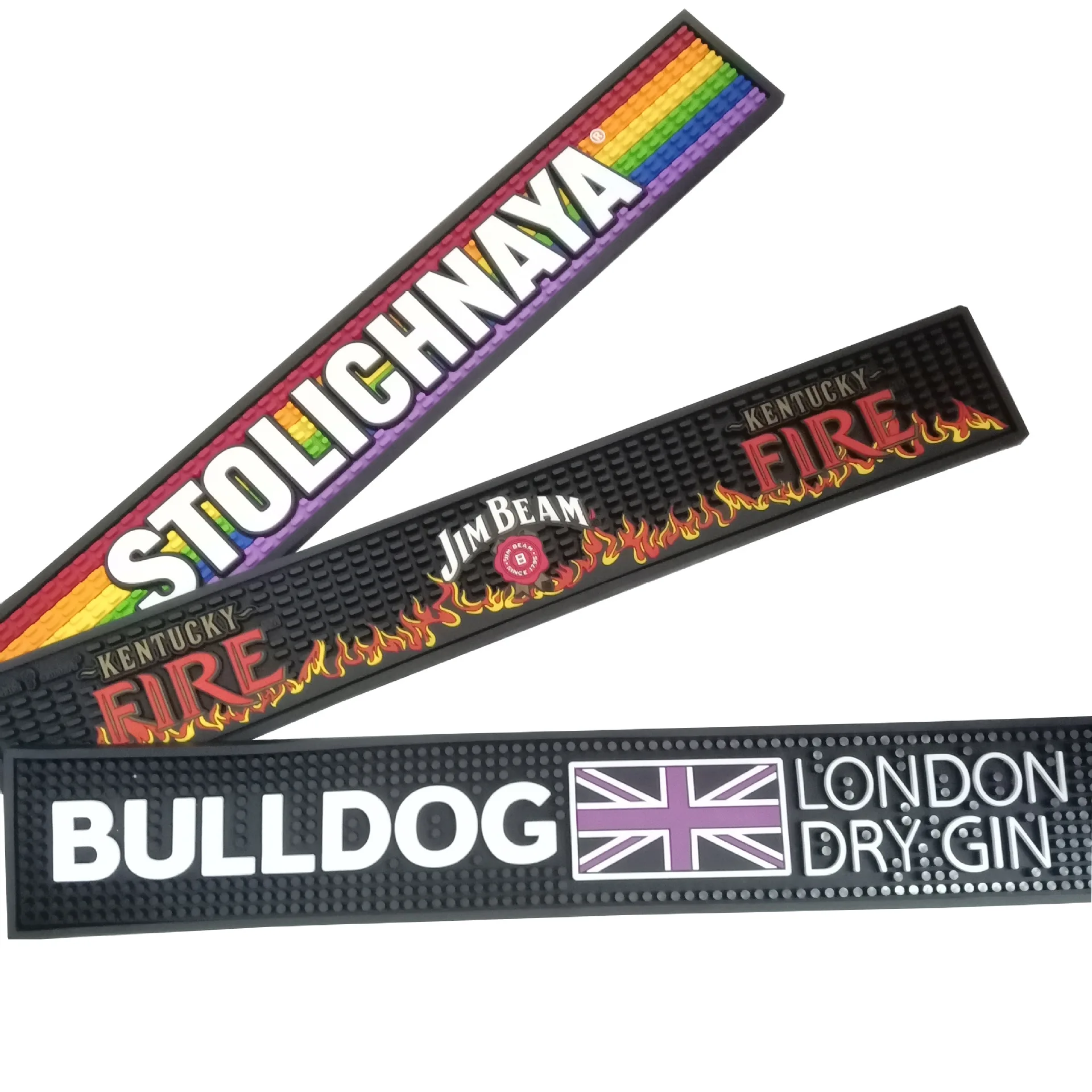 Rubber Bar Spill Mat with Personalized Pvc bar Mat for Spills Drink Custom Branded  LOGO PVC Counter Sublimation bar Mat