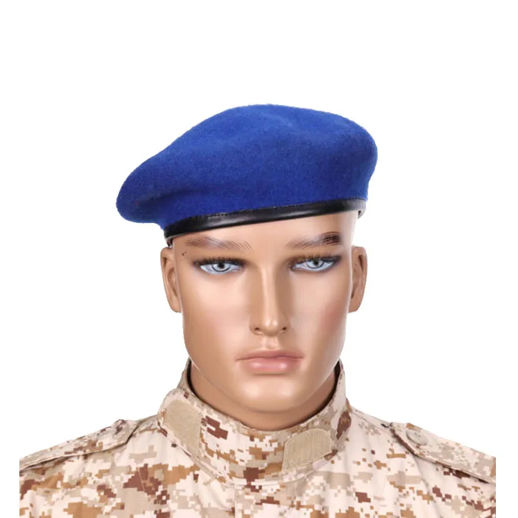 100% шерсть чистый армейский военный берет Кепка для мужчин и