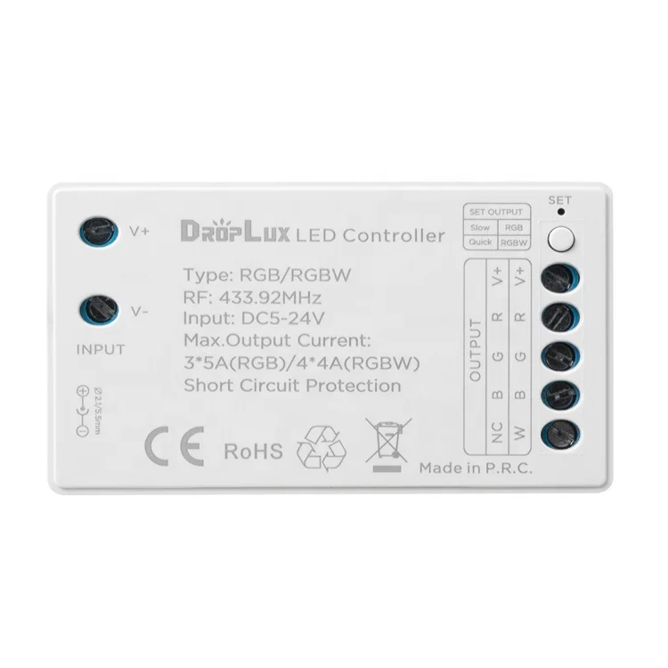 D7 Color Changeable Dimmable 3CH 15A 4CH 16A LED Strip Light Controller with Wall Mount