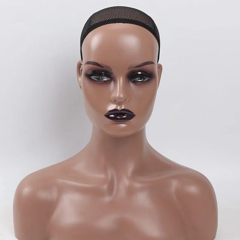 Exquisite Mannequin Dummy Head With Shoulders And Hair For Display Wigs