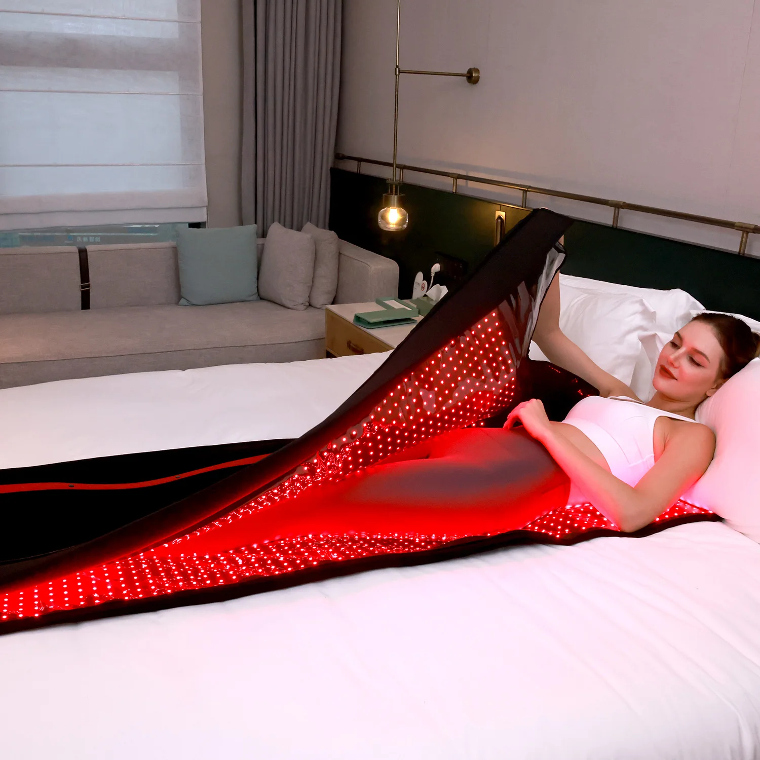 Ideatherapy Customized Full Body Red Light Therapy Panel Lamp Large Whole Body Mat Sleeping Bag Feature for Hands