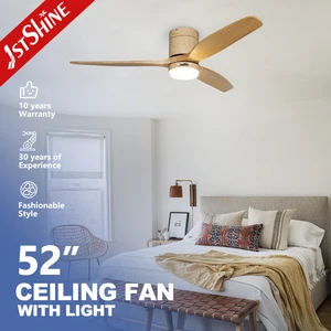 1stshine Ceiling Fan Hot Sale Wooden Flush Energy Saving LED  Ceiling Fan with Remote