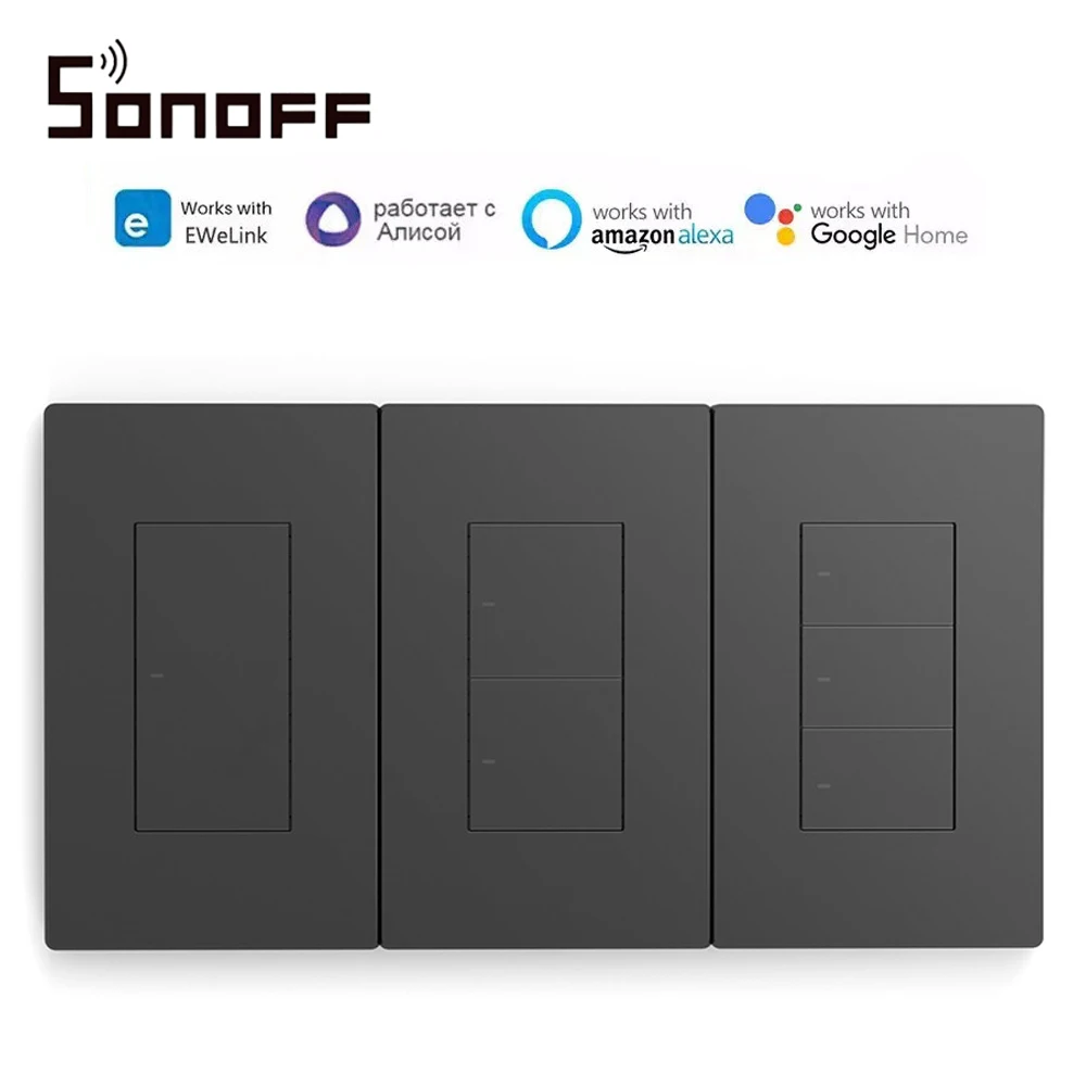 Sonoff M5 Smart Wall Switch Us 120 Type 1/2/3 Gang Push Button Switch