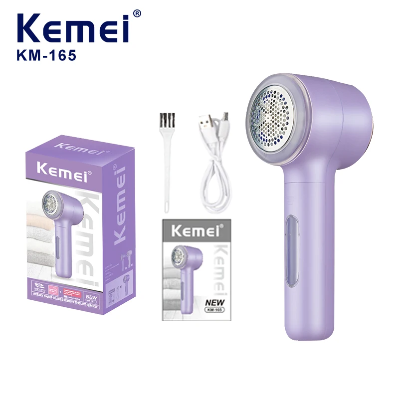 Dépoussiéreur KEMEI KM-165 pour tissus, rasoir pour pulls, éliminateur de peluches, rasoir électrique pour vêtements