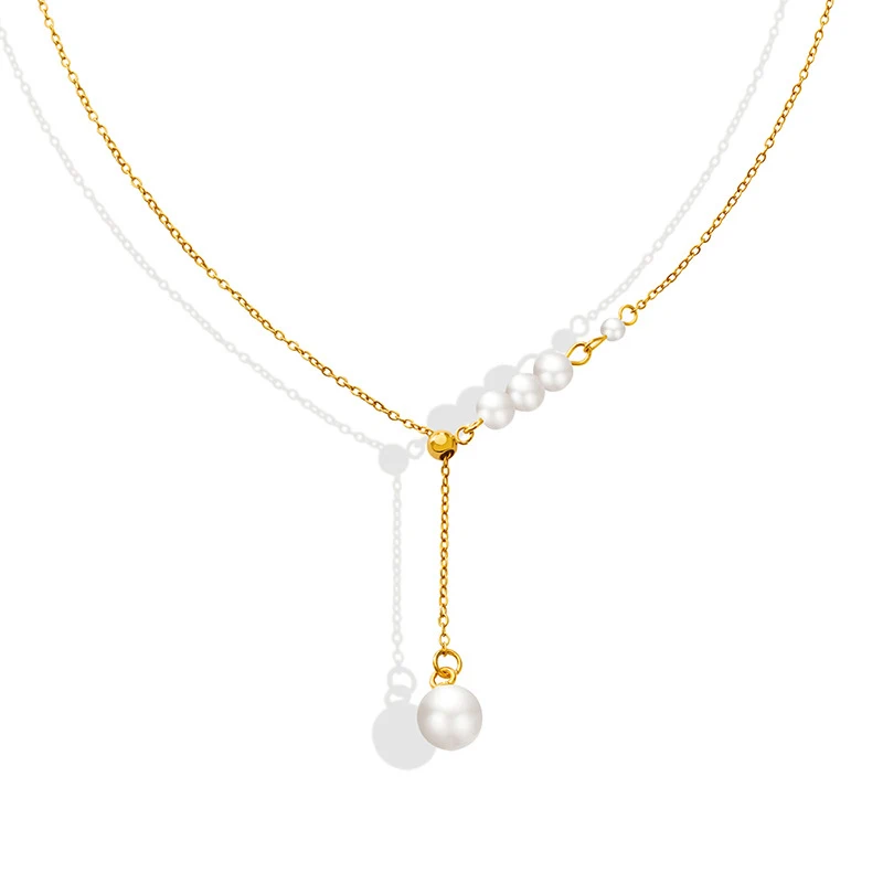 Ins French Designer Y-shaped Pearl 