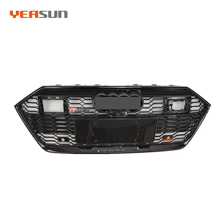High Quality RS7 Type Front Grille with ACC for Audi A7 S7 Change to C8 RS7 Bumper Grille 2019 2020