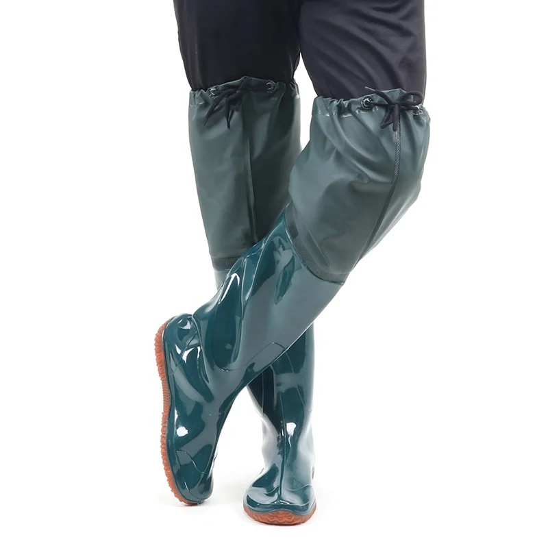 Недорогие защитные противоскользящие водонепроницаемые рабочие сапоги из ПВХ для сельского хозяйства унисекс, сапоги от дождя