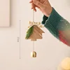 Colgante de árbol de Navidad de felpa gris