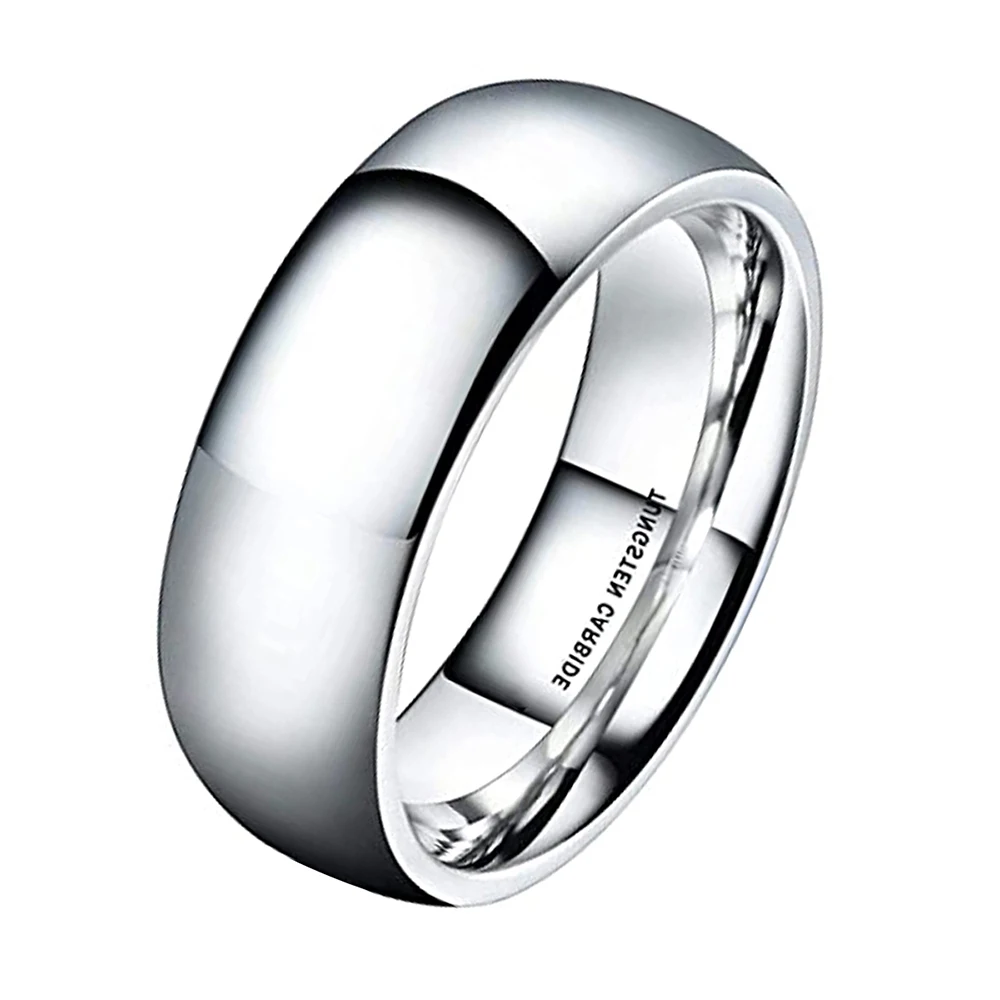 Anello Uomo Tungsteno Blu 8mm &ndash; ATOP, Fascia Matrimoniale, Unisex