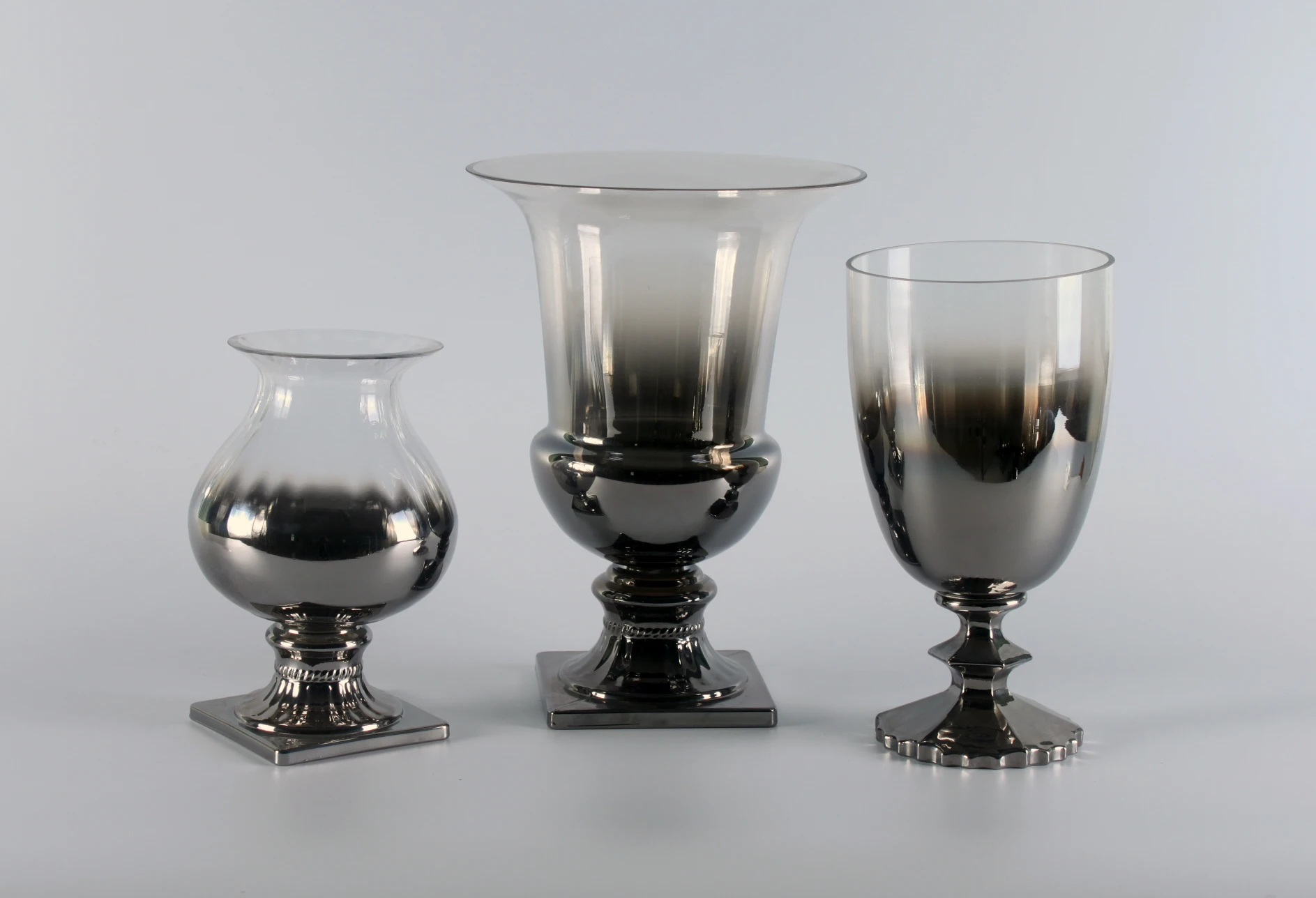 现代简约nordic ins创意镀银渐变玻璃花瓶 - buy glass flower vase