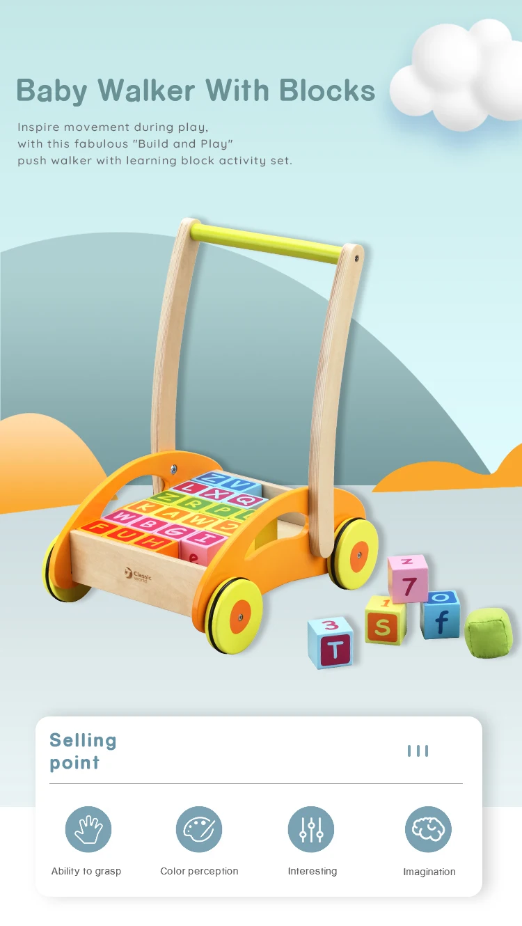 Classic World Wooden Baby Push And Pull 