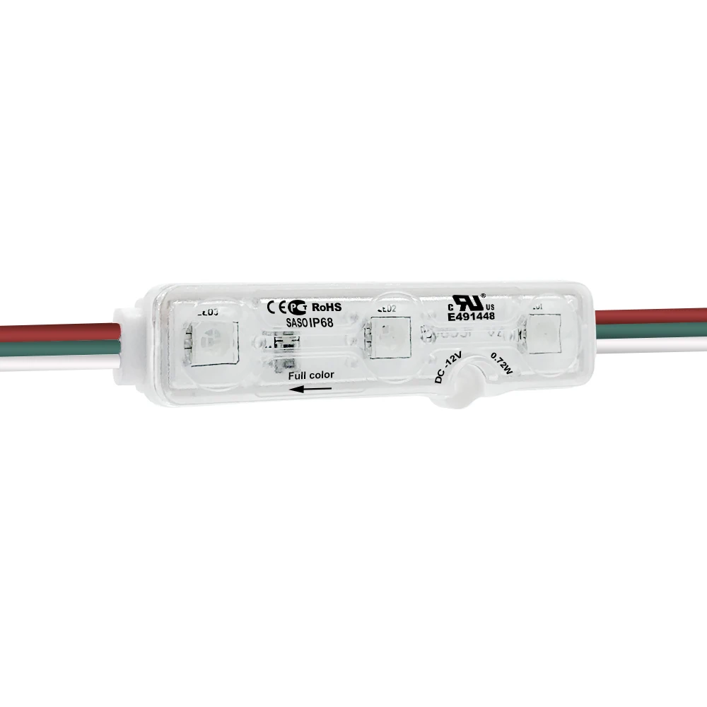 7515 Led Module DC 12V 5050 Digital RGB Full Color LED Module 2811 IC IP68