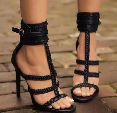 Amazon.com | Comfort Wedge Slip on Sandal womens wedges brown shoes black  heels for women chunky heel shoes for women dressy heels(0408B215  Black,Size 7) | Pumps
