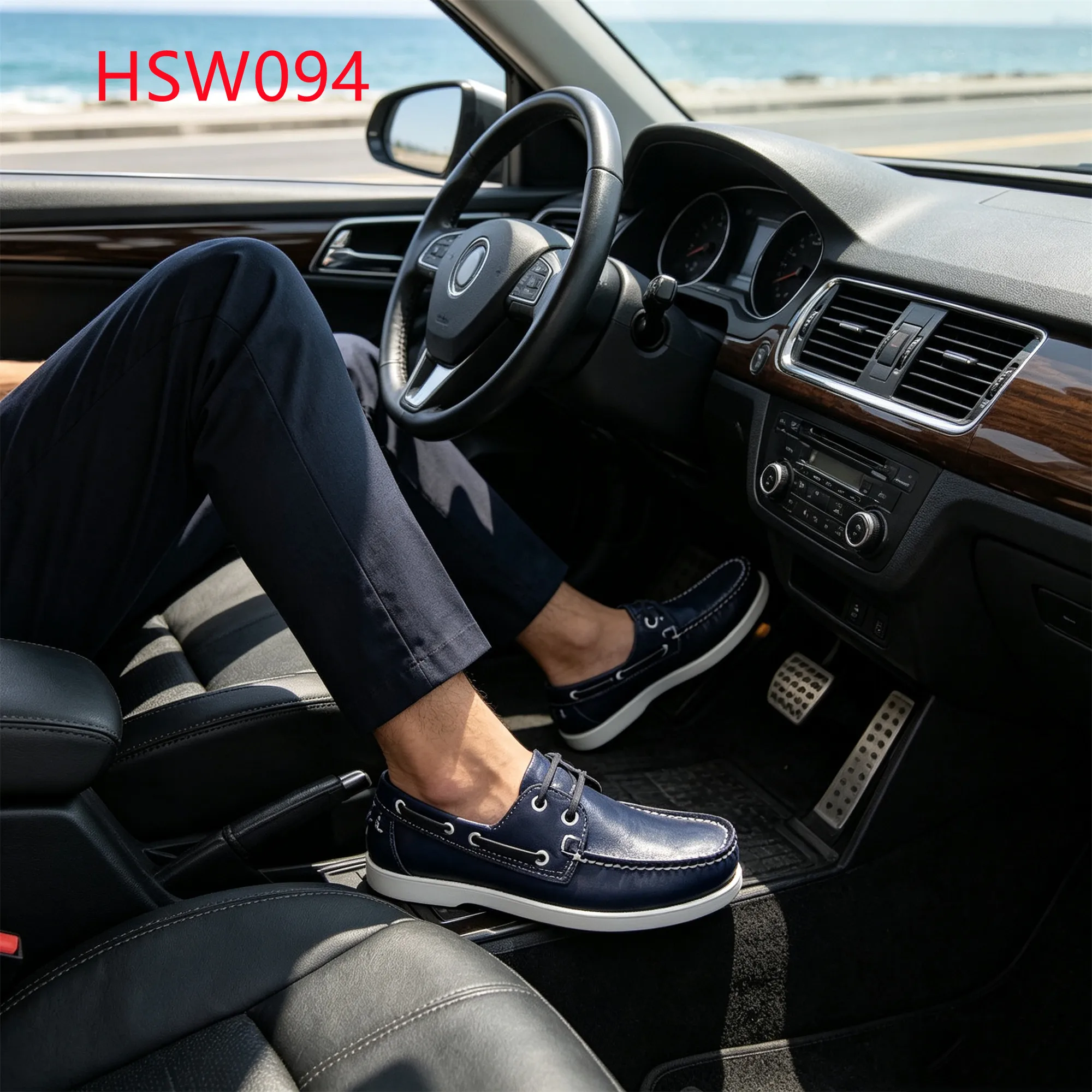 LXG,Cruise Vacation Two-eyelet Lacing Dark Blue Moccasin Shoes Sailing Trip Low-heel Sole Lightweight Hua Singh Deck ShoesHSW094