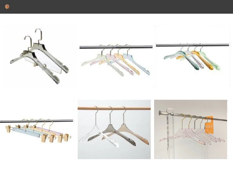 one hundred kinds crystal clear acrylic clothes hanger manufacturer