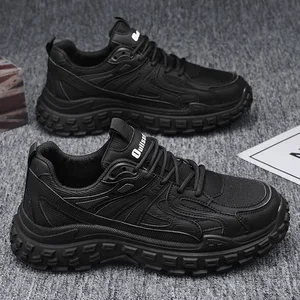 Wholesale Men's Casual Sneakers Fashion Light Weight Daily Sports Footwear New Styles Breathable Male Black Tennis Shoes Boys