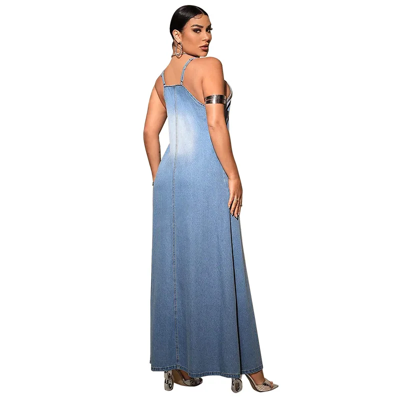 long evening dress with slit La Femme Dress 30498