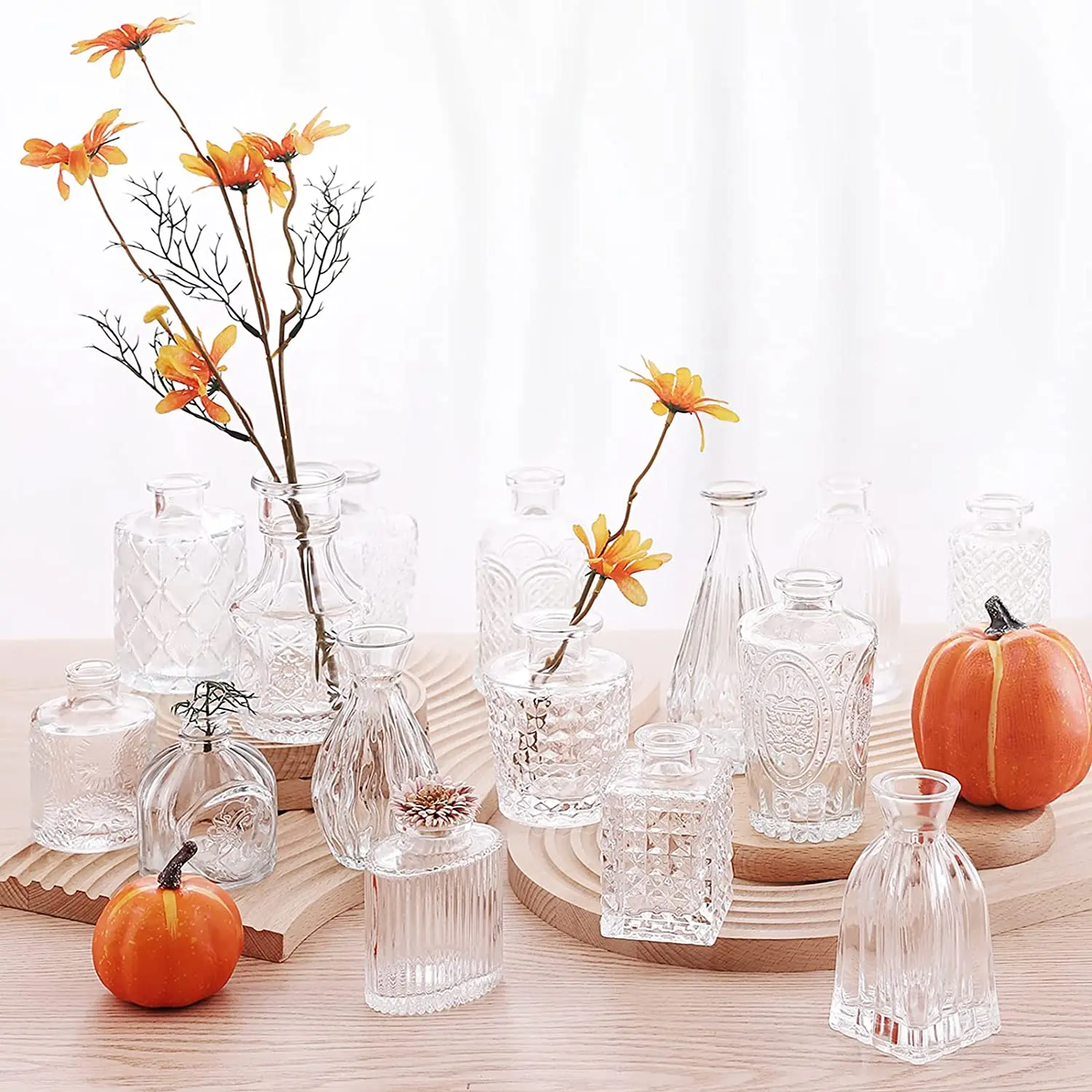 Luxury Glass Table Vases Decoration Flower Bottle Vases For Weddings