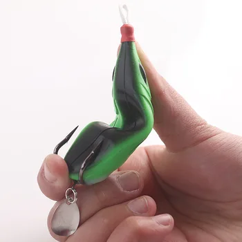 CHEERY Flying Fish Lei Frog 15g Silicone Live Bait Double Hook Blood Groove Long Casting Fishing Lure Set – Soft Lure – view 5