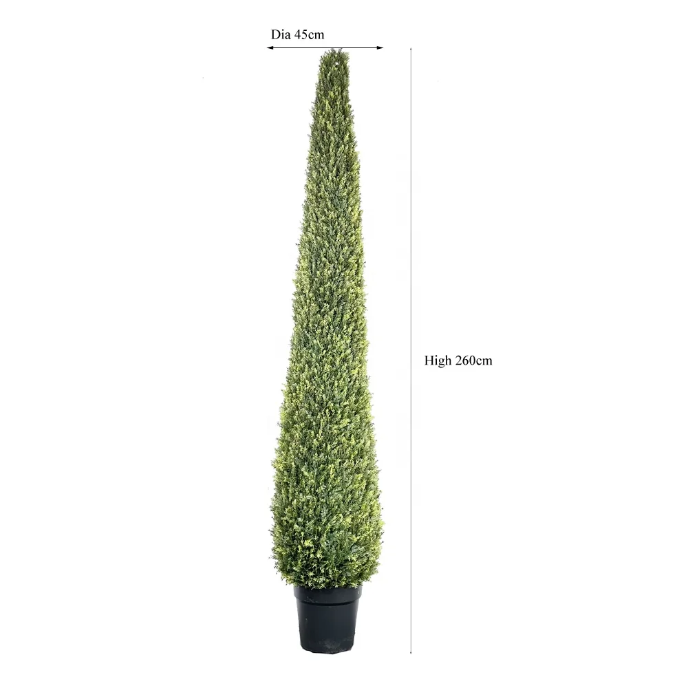 Artificial Plant  Cedar Tree Cone Shaped Cypress Boxwood Topiary Spiral Ball Shrubs Greenery in Pot for Home Decoration