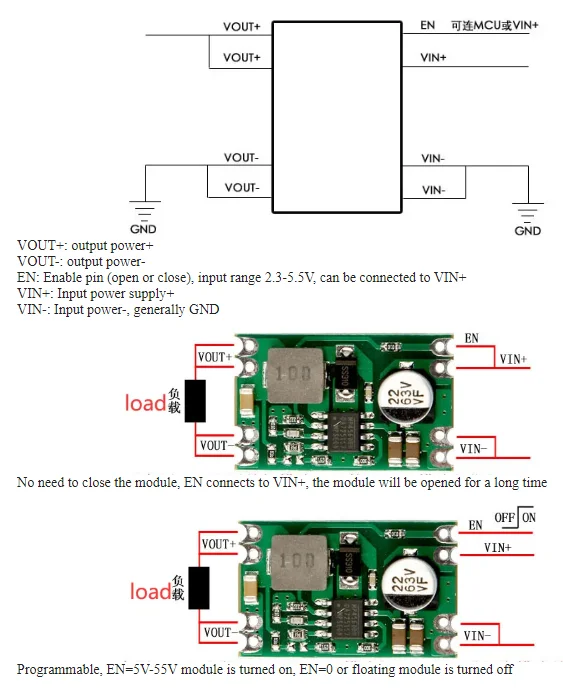 Dc-dc Step Down Power Supply Module Buck Regulated Board 2a Input 8-55v ...