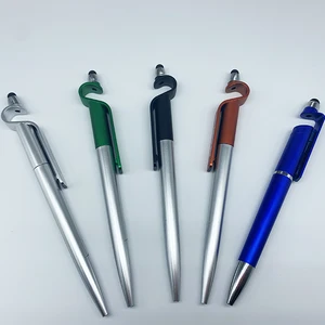 Wholesale Business Promotion 3 in 1 Plastic Ball Pen with Custom Logo Twist Plastic Ball Pen with Touch Screen & Mobile Holder