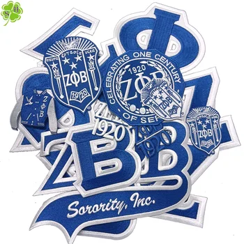 Zeta Phi Beta Sorority And Fraternity Shield Patches Custom Greek Iron ...