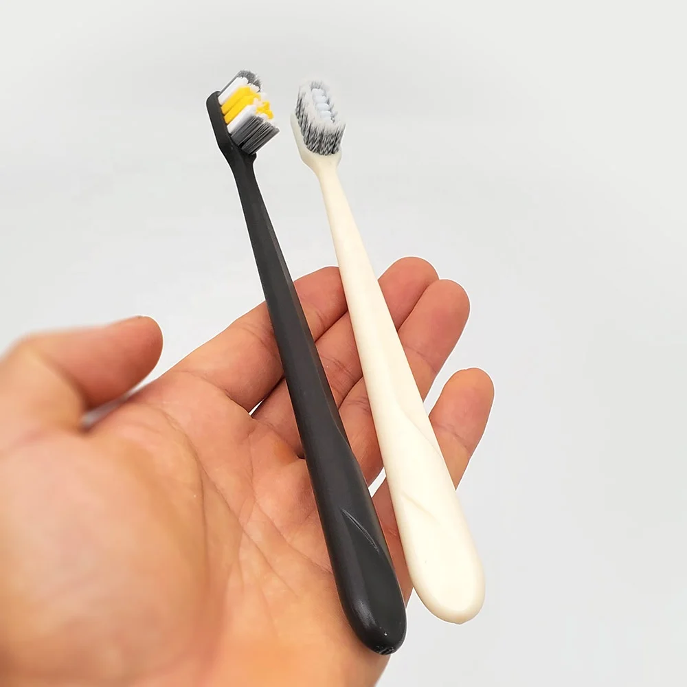 New Style High Density Big Hair Tufts Toothbrush with Soft Spiral Bristles and Medium