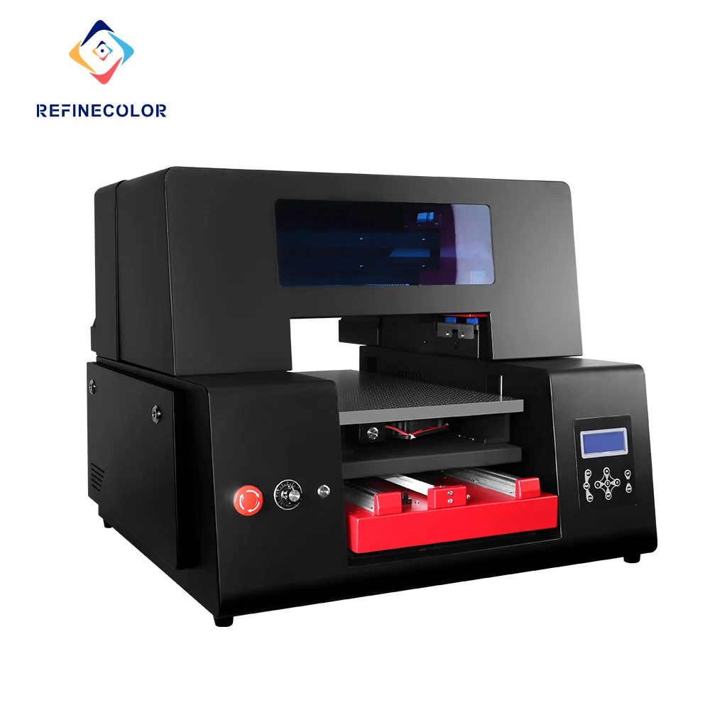 For RefineColor Factory Price A3 UV Flatbed Inkjet Printer Machine Digital Wood UV Card Printer with XP600 Print Head New