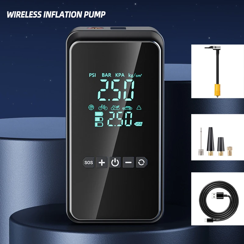 PCMOS Tire Inflators Wireless Car Tire Inflator Pump Portable Rechargeable Tire Inflator Air Compressor for Car Truck Bike - view 5