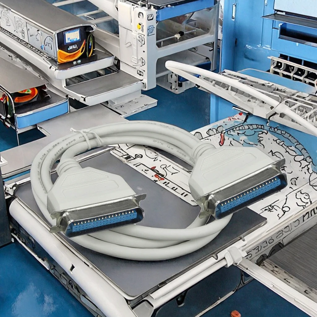 36 Pin CN36 Male to Male Parallel Cable Printer Extension Cord with Braid Shielding for Computer Plotter Industrial Device