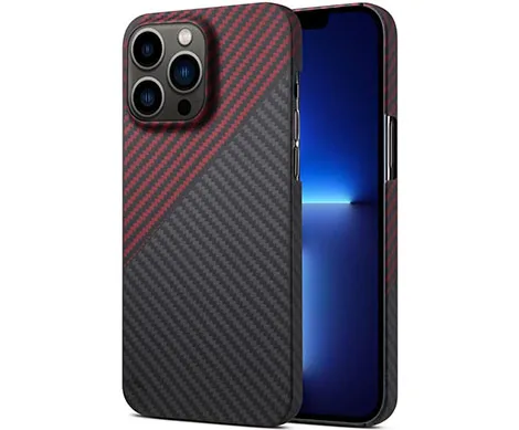 Laudtec for iPhone 16 Pro Max Carbon Fiber Case Bumper Cover Case Lightweight Anti-Scratch Protector