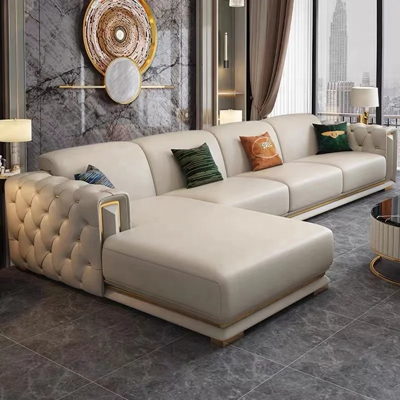 Faux Leather Chesterfield Sofa Set - Modern Living Room Luxury