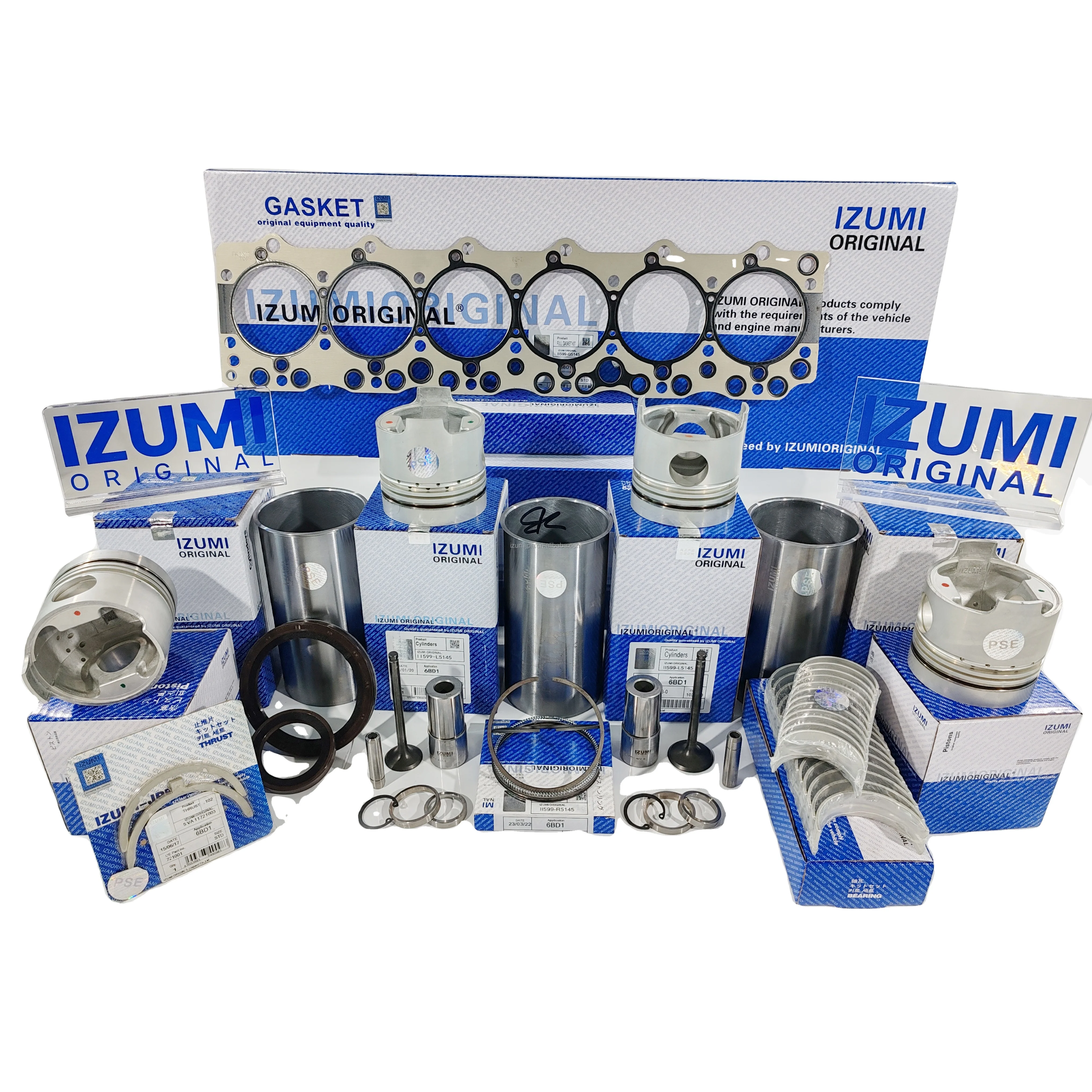 IZUMI Original 6BD1 Engine parts overhaul rebuild kit for isuzu